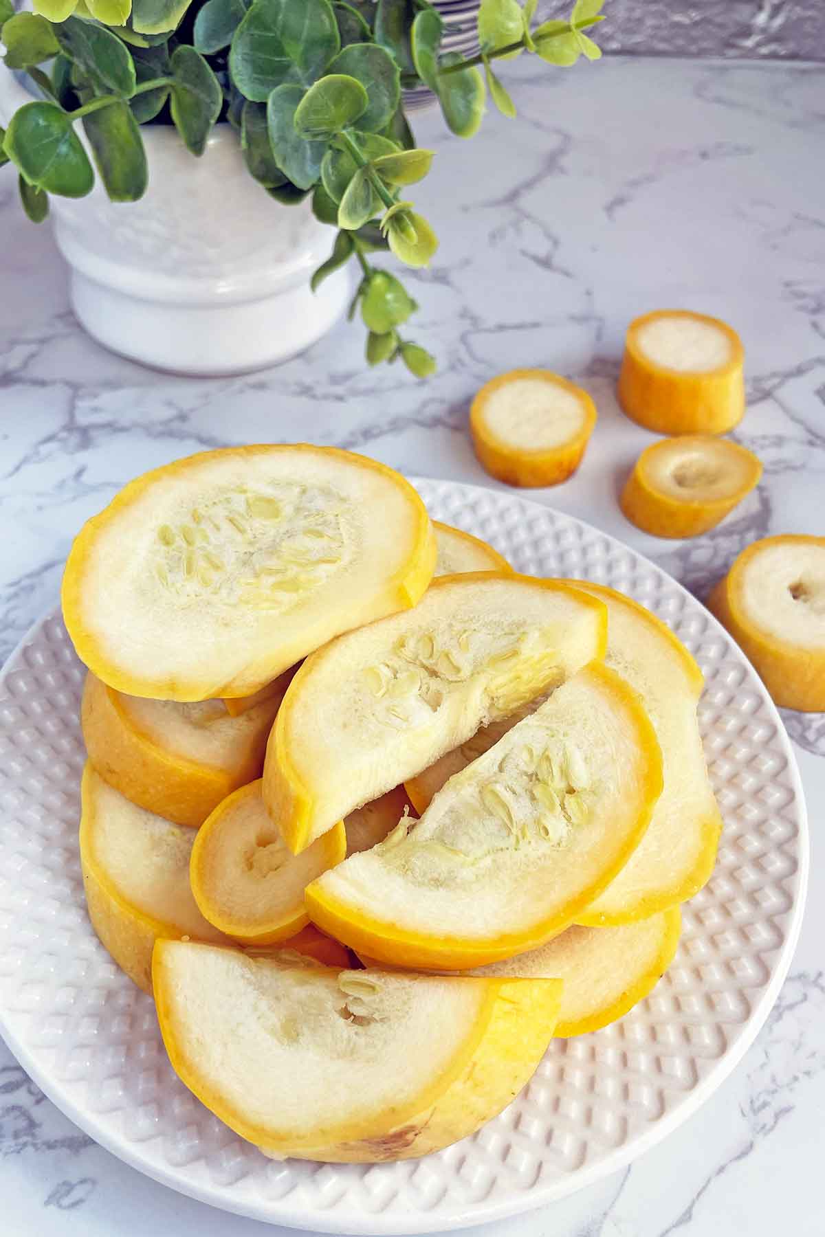 fresh cut squash.