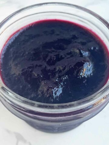 frozen jam in a jar.