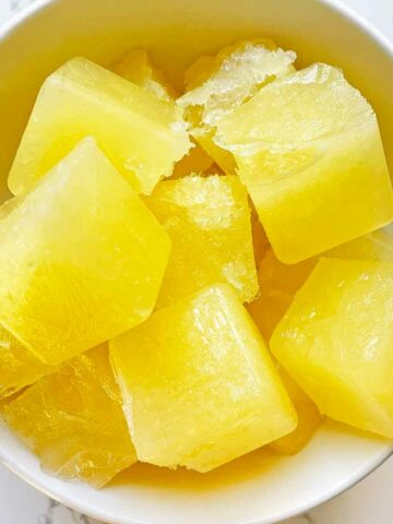 lemon juice cubes.